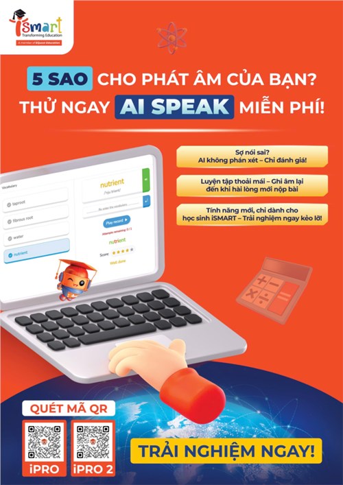 Ismart trân trọng giới thiệu Al Speak Basic – Giúp con tự tin chinh phục Tiếng Anh trên Ipro.
